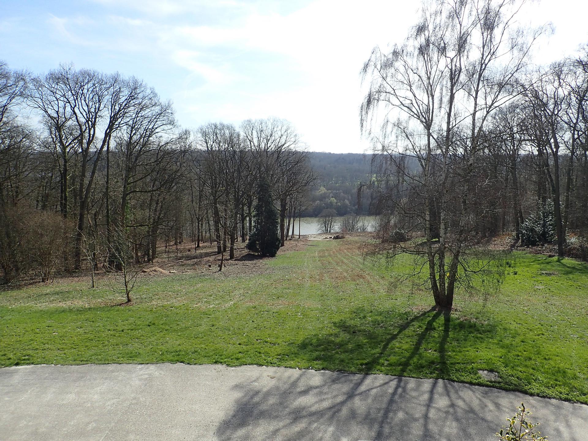 Property manor woods park with view of the Seine