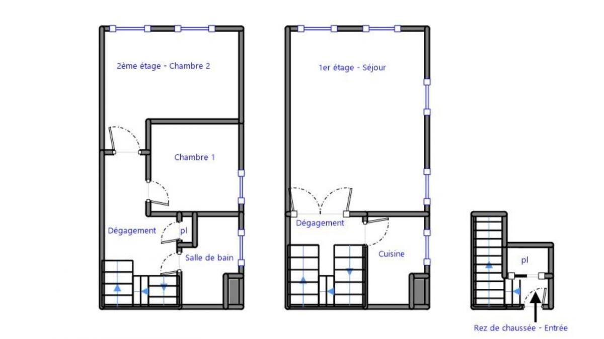 Renovated 2-bedroom duplex apartment with hardwood floors and du