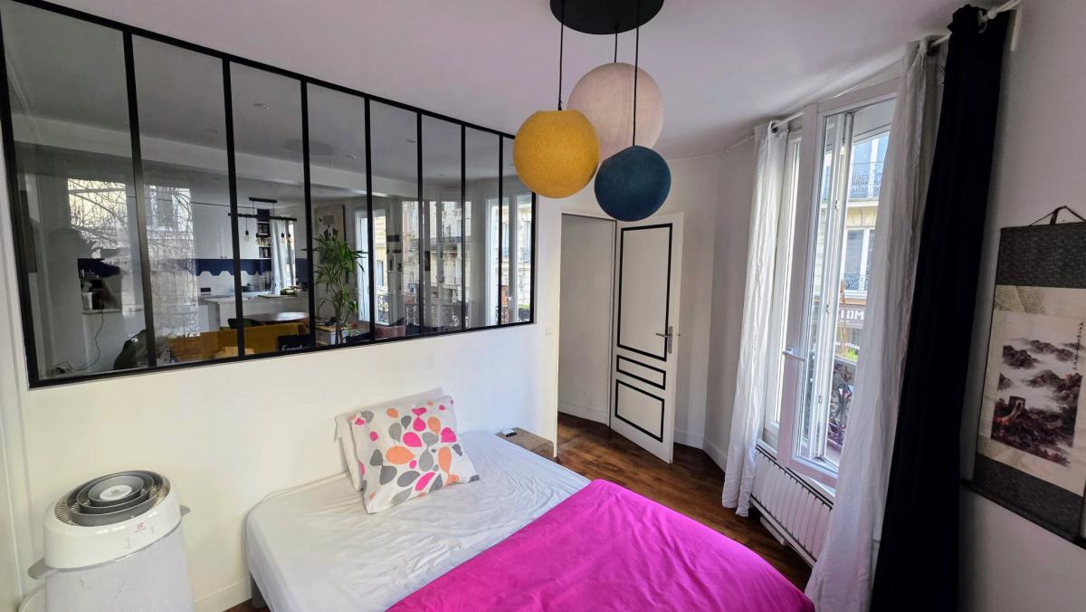 Lamarck appartement rénové lumineux 2 ch + cave