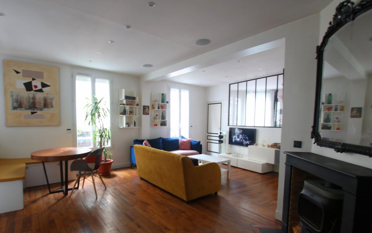 Lamarck appartement rénové lumineux 2 ch + cave