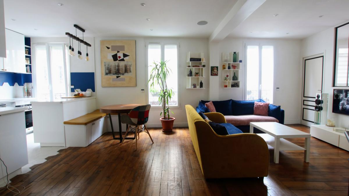 Montmartre appartement rénové 2 ch + cave