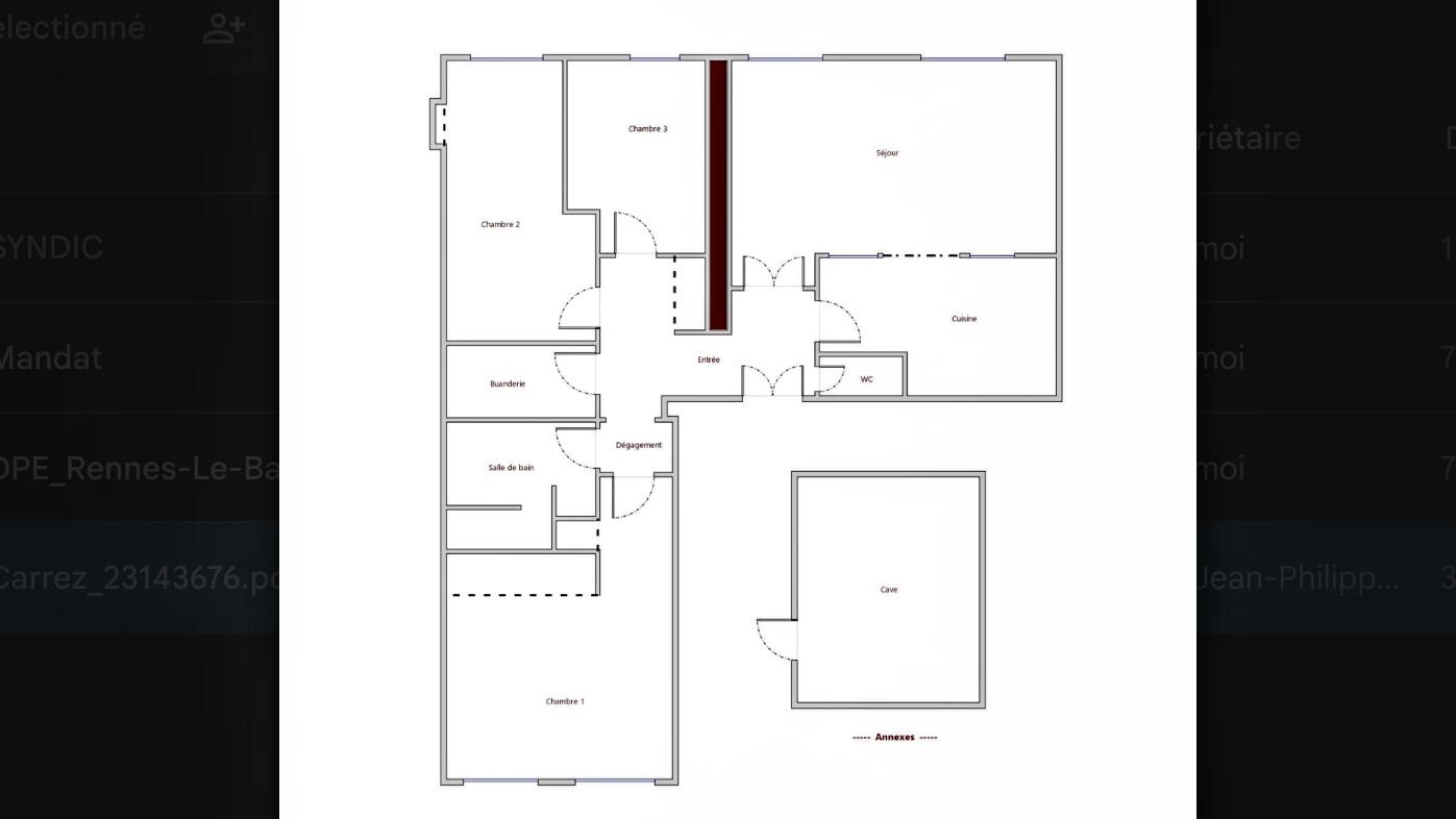 Vue dégagée appartement ancien rénové 3 ch