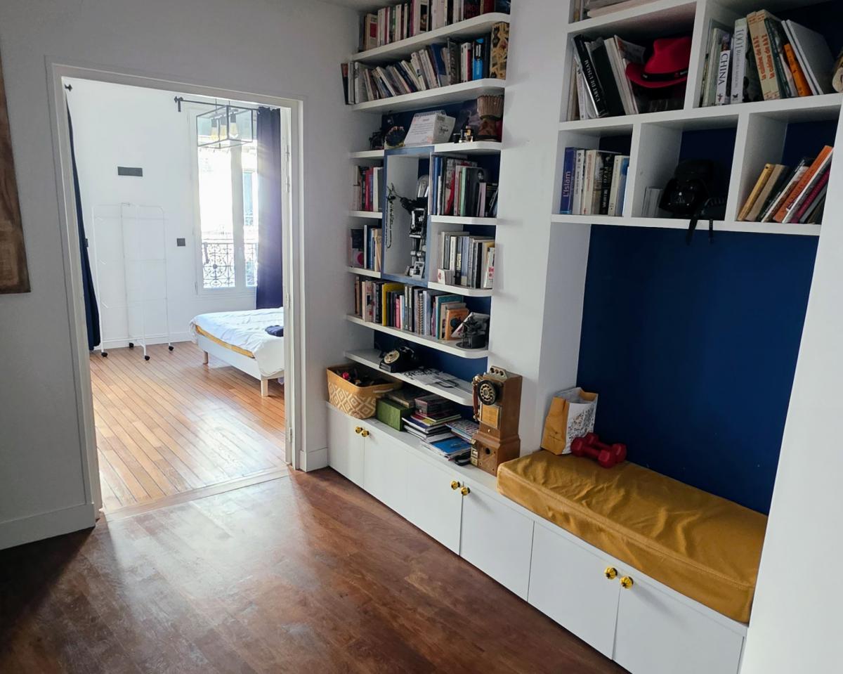 Lamarck appartement rénové lumineux 2 ch + cave