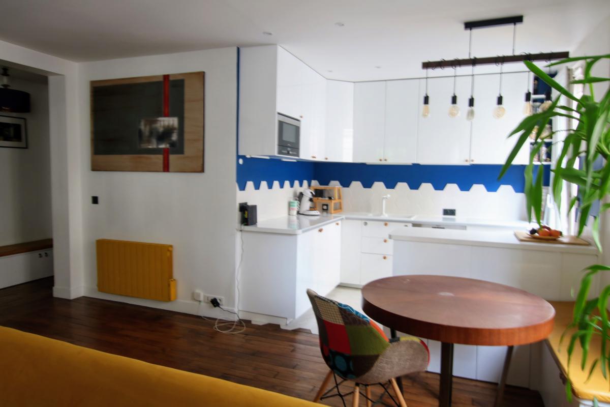 Lamarck appartement rénové lumineux 2 ch + cave