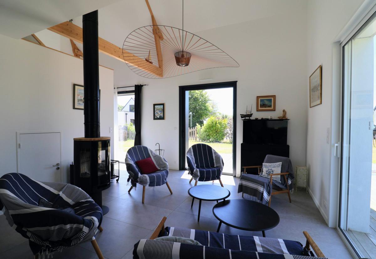 Maison contemporaine jardin plage direct
